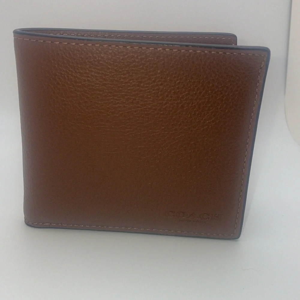 NWT Coach Leather Wallet DBL bill sport calf